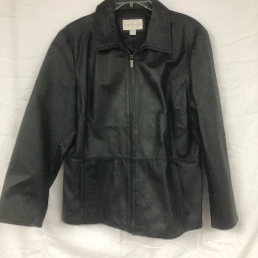 Black leather jacket